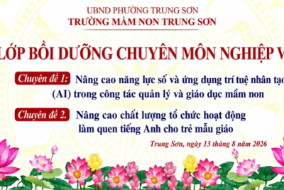 ĐỔI MỚI CÁCH BỒI DƯỠNG – ĐÁNH THỨC TIỀM NĂNG ĐỘI NGŨ TẠI TRƯỜNG MẦM NON TRUNG SƠN
