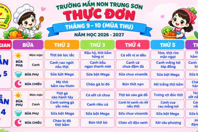 Thực đơn của bé ( Tháng 9+10)